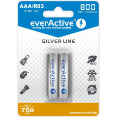 Uzlādējamas baterijas r03/aaa 800 mah blisteris 2 gab., gatavas lietošanai tehnoloģija