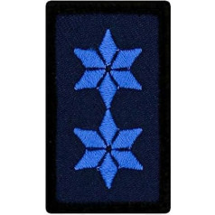 Kafejnīca Viereck ® Policijas Mini dienesta žetons - ielāps ar dienesta pakāpi - izšūts ar Velcro - 3 x 5 cm (Police Master (PM))