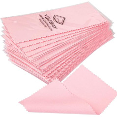 Youbay Juvelierizstrādājumu tīrīšanas lupatiņa 8x16cm Individuāli ietīta sudraba pulēšanas lupatiņa Juvelierizstrādājumu pulēšanas lupatiņa sudrabam Zelts Misiņš Misiņš Platīns