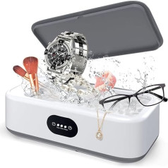 Ultraskaņas tīrītājs, 640 ml brilles tīrīšanas ierīce ar 3 režīmiem, 49000HZ ultraskaņas tīrītājs, 40W ultraskaņas juvelierizstrādājumu tīrītājs brillēm, gredzeniem, monētām, sudrabam, zobu protēzēm - lieliski piemērots kā dāva