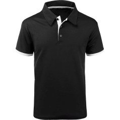 JACKETOWN Polo krekli Vīriešu īsām piedurknēm Golf Polo krekliņš Ātri žāvējošs gadījuma sporta krekliņš Āra elpojošs T-krekli Vasaras Polo krekliņš vīriešiem