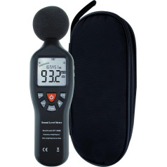 Profesionāls skaņas līmeņa mērītājs ar fona apgaismojuma displeju Augsta precizitāte 30 dB - 130 dB (bez datu ierakstīšanas funkcijas)