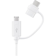 Samsung Kombinētais kabelis USB-A - micro USB un USB-C 1,5 m - balts