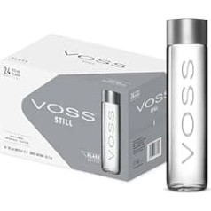 VOSS minerālūdens, dabīgs minerālūdens, 375 ml, 24 gabali (vienreizlietojamais, 24 x 375 ml)