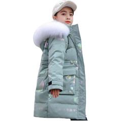 Ziemas jaka meitenēm bērniem bērniem meitenes ziemas mēteļa izmērs 122/128/134/140/146/152/164 oderēts Parka jaka bērniem āra silts ziemas Parka meitene ilgi stepēts jaka ar kažokādas kapuci