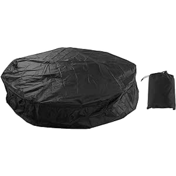 Boxwizard Whirlpool Cover Outdoor Piepūšamā Spa burbuļvanna Baseina mēbeles Putekļu pārklāji Apaļa Vanna 190 Sudraba Poliesters TAFT Ūdensizturīgs (210 x 30 cm Melns)