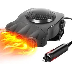 Qidoe 12 V Car Heater: 200 W Portable Car Fan Heater 12 Volt Battery Auxiliary Heater with Cigarette Lighter Car Heater Fan Hot Air Fan Defogger Windscreen Heater for Cars Caravans Lorries