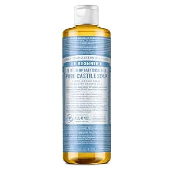 DR BRONNERS šķidrās ziepes dabīgās ziepes 475 ml Baby Mild (bez smaržas)