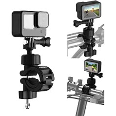 TelesinAction kameras velosipēda stiprinājums saderīgs ar Gopro Hero 11/10/9/8/7/6 insta360 one r/go osmo Action velosipēda stūres stiprinājuma adapteris sporta kamerām Velosipēda turētāja statīvs