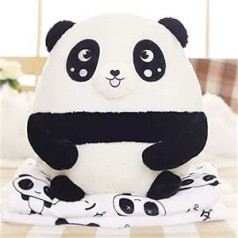 YLiansong-home ceļojumu sega un spilvens Oriģināls Cute Panda Dada spilvenu spilvens caur biroja vidukli Liels flaneļa segas izmērs 40x40cm Rokas bagāža (Krāsa: A, Izmērs: 40x40cm)