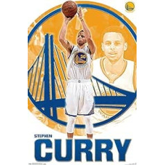 Trends International NBA Goldensteitas Warriors — Stīvens Karijs 15 Wandposter, 37,4 x 56,8 cm, ungerahmt