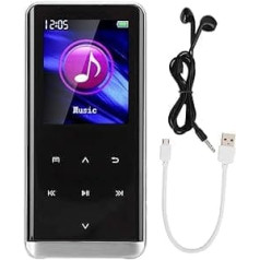 MP4 atskaņotājs, pārnēsājams Bluetooth MP3 atskaņotājs multivides atskaņotājs FM radio ierakstītājs HiFi skaņas mūzikas skaļrunis izklaidei ar austiņām (16 GIGABYTE)