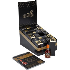 Premium Spirituosen Tasting Box | Whisky, Gin, Rum, Likör | 24 Miniaturflaschen inklusive Booklet mit Verkostungsnotizen und Cocktailrezepten