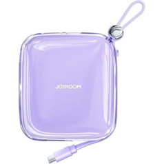 Powerbank 10000mAh JR-L005 ar kabeli iPhone Lightning un USB-A pieslēgvietai, violeta krāsā