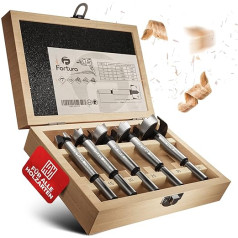 Fortura® Forstner drill bit set Diametrs 15-35 mm / Urbju komplekts kokam / Urbju komplekts kokam / Frēzēšanas urbju komplekts kokam / Forster Drill Set / Pot Drill Bit