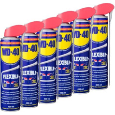 WD-40 Daudzfunkcionāls elastīgs produkts 6 x 400 ml, kanna ar elastīgu izsmidzināšanas caurulīti, smērviela, penetrācijas eļļa