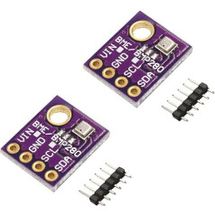 BME280 Digitālais 5V temperatūras mitruma sensors atmosfēras barometriskā spiediena mērītājs IIC I2C Breakout Board for Arduino (Pack of 2)