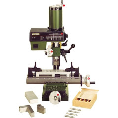 Proxxon Feinfräse FF 230 (Bohrkopf 360° schwenkbar, mit Bohrtiefenanzeige, PM-Motor, Kreuztisch aus Stahl, Handrad für Höhenverstellung) 24108