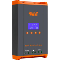 PowMr MPPT lādēšanas kontrolieris 60 ampēri 12 V/24 V/36 V/36 V/48 V maksimālais PV ieejas spriegums 160 V, LCD displejs Saules lādēšanas kontrolieris ventilējamam hermētiskam gela NiCd litija akumulatoram, atbalsta 12 vienības paralēli