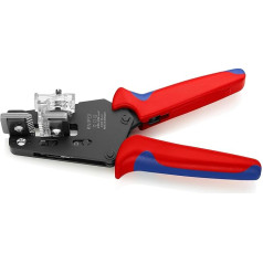 Knipex Präzisions-Abisolierzange mit Formmessern brüniert, mit Mehrkomponenten-Hüllen 195 mm 12 12 02