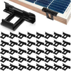 Ylinge Pack of 100 saules paneļu ūdens drenāžas klipsi Drenāžas klipsi Fotovoltaikas paneļu dubļu noņemšanas klipsi PV ūdens drenāžas klipsi PV moduļu tīrīšanas klipsi ūdens drenāžai (30 mm)