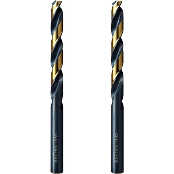 MAXTOOL Twist drill Bits HSS M2 pilnībā noslīpēti JBF02H10R26P2 (2 komplekti)