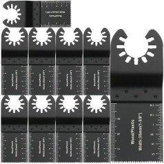 10 gab. zāģa asmenīšu svārstību piederumu komplekts Daudzfunkcionālo instrumentu piederumu komplekts Fein Multimaster multinstrumentam Dremel Makita Einhell