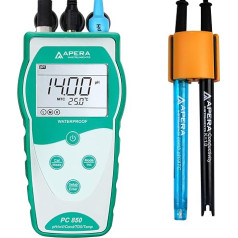 Apera Instruments PC850 portatīvais pH / vadītspējas / TDS mērītājs