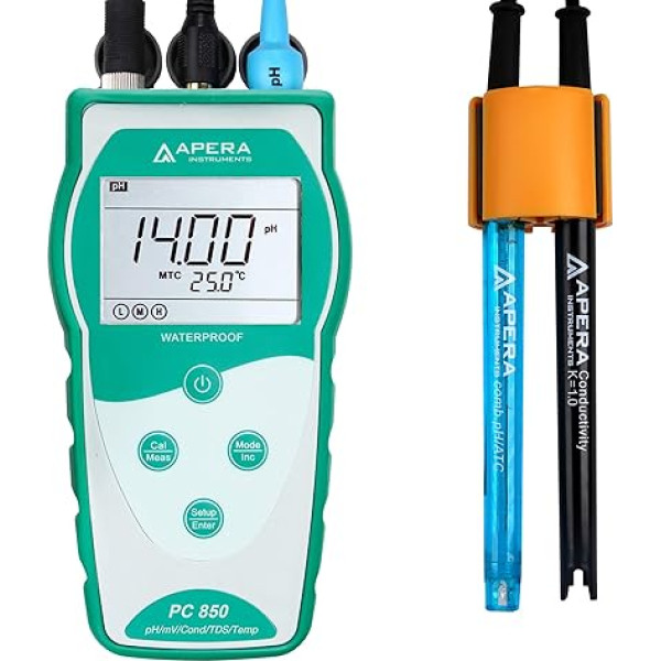 Apera Instruments PC850 portatīvais pH / vadītspējas / TDS mērītājs