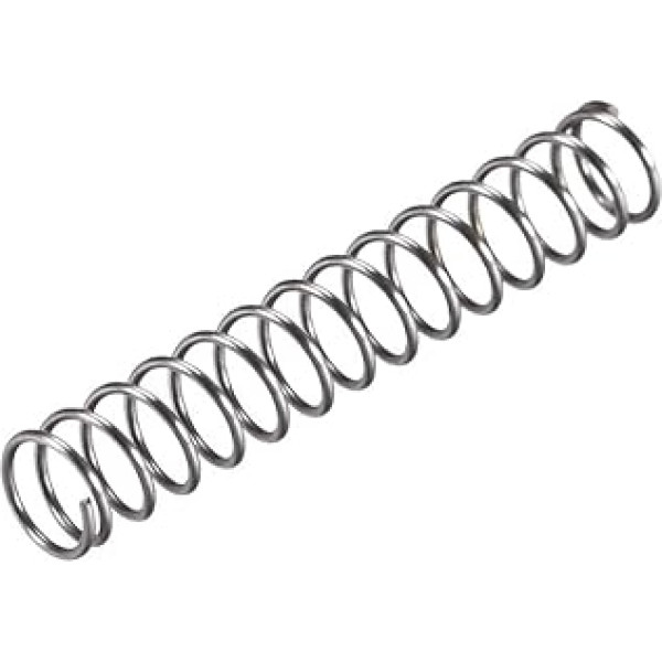 sourcing map Kompresijas atspere 6 mm OD 0,6 mm stieples izmērs 19,25 mm saspiests garums 35 mm brīvais garums 10 N slodzes stiprums pelēks 20 gab. iepakojums