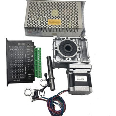 Turbinenwurm-Getriebe RV30 5: 1 Geschwindigkeitsreduzierer nema23 1. 2nm 56mm. Schrittmotor 5. 6A TB6600. Antrieb + DC 24V 200W. Stromversorgungskit.