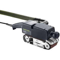 Festool lentes slīpmašīna BS 75 E-Plus (ar putekļu maisu, iesūces adapteri, slīpēšanas lenti, stacionāro aprīkojumu), komplektā Systainer