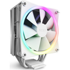 NZXT T120 RGB gaisa dzesētājs - RC-TR120-W1 - RGB CPU gaisa dzesētājs - 120 mm RGB ventilators - Tiešā kontakta tehnoloģija - 4 vara siltumcaurules - Iespējami 2 ventilatori - Piemērots Intel un AMD ligzdām - Balts