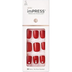 Impress KISS Kill Heels Īss kvadrātveida manikīrs ar PureFit tehnoloģiju - komplektā ietilpst sagatavošanas spilventiņš, mini vīlīte, kutikulu stienīte un 30 mākslīgie nagi