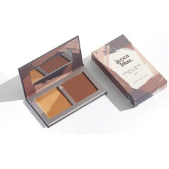 Jecca Blac Sculpt and Soft Contour Palette, krēmveida formula ar dabīgu finišu, vidēji klāj, dzimumu neitrāla un LGBTIQA+, ieskaitot grimu, tumša, 12 g