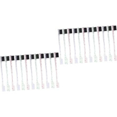 ‎Minkissy minkissy Pack of 24 Double Ended Eyebrow Brush Atdalot skropstas uzacu ķemme skropstu birstes Lash Brush Edge Brush Eyebrow Brush Comb Hairline Brush Combs Resin Eyelash Miss Kosmētikas Bag Eyebrow Comb Brush Brush