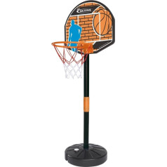 Simba 107407609 - Basketball Set mit Ständer, Brett 40x31cm, Korb mit Netz 24cm, Ball 16cm, höhenverstellbar bis 160cm, Pumpe, 4 Teile, ab 3 Jahre