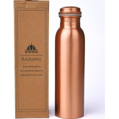 Rajrang Bringing Rajasthan To You Vara ūdens pudele, 34 unces, necaurlaidīga dizaina trauks, ājurvēdas veselības krūze sportam, fitnesam, jogai, 1000 ml