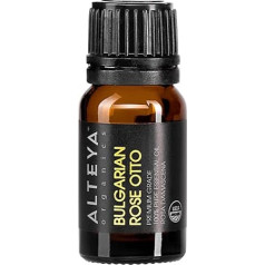 Alteya Organics Alteya Essential Bioöl Bulgaria Arische Rose (Damaska rožu eļļa) 10ml - USDA Organic Certified, 100% tīra, dabīga, autentiska, iegūta no (Damaska rožu ūdens tvaika destilācijas no svaigām rožu ziedlapiņām), tieši no Rosenanb