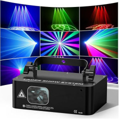 ‎Propulsion Life RGB Animated Disco Light Party Light, LED Stage Projection Light with DMX 10CH Large Angle Scan Master Slave Self-Drive Mode DJ Effect Spotlight Suitable for Stage Parties Bar Gifts Festival