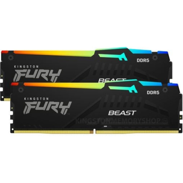 Atmiņa ddr5 fury fury beast black rgb 32gb(2*16gb)/5200 cl36 expo