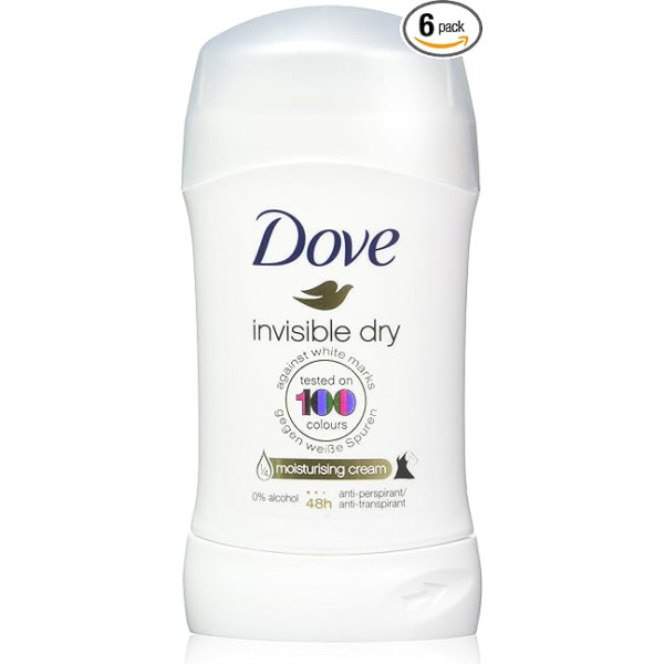 Dove Invisible Dry dezodorants pretvīstošais dezodorants 40ml (6 gabaliņu iepakojums)