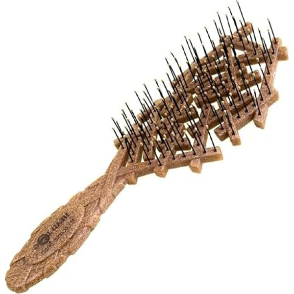 Head Jog 19 Coconut Brush Detangling Brush Made of Coconut Shell - matu sukas mitriem vai sausiem matiem Maigas un elastīgas matu sukas vīriešiem un sievietēm krēmkrāsas krāsā