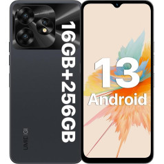 UMIDIGI A15 viedtālrunis bez līguma, Android 13 NFC mobilais tālrunis 16GB (8GB + 8GB) + 256GB (līdz 1TB), 64MP + 16MP, 6,7 collu HD+ displejs, 5000 mAh/20W ātra uzlāde, 4G Dual SIM bez SIM kartes, bez SIM kartes