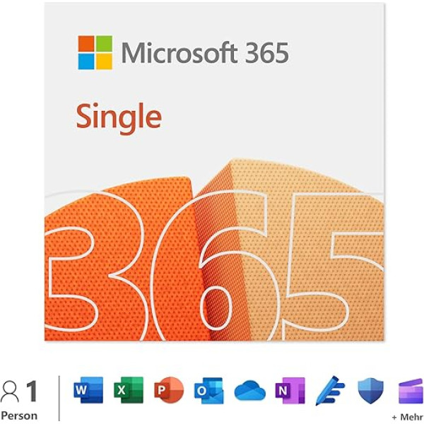 Microsoft 365 vienreizēja (ieskaitot Microsoft Defender) | 1 lietotājs | Vairāki datori/Mac, planšetdatori un mobilās ierīces | 1 gada abonements | Lejupielādes kods