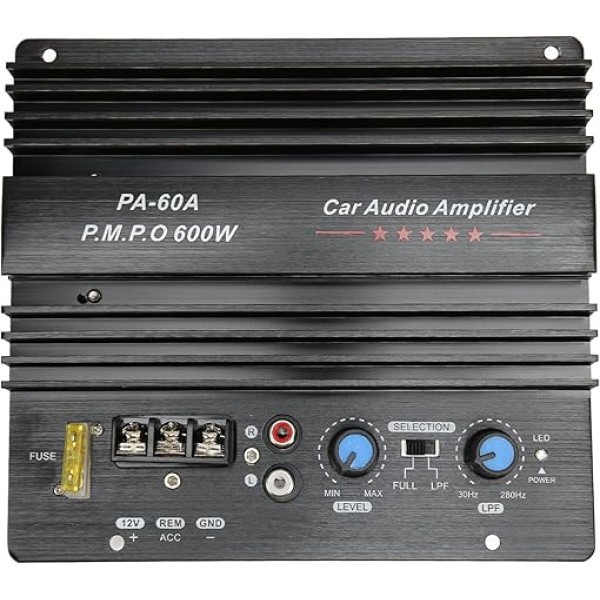 600W 12V auto audio jaudas pastiprinātāja plate, stereo AMP modulis ar integrētu dubulto IC mikroshēmu, auto skaņas jaudas pastiprinātāja plate lielākajai daļai automašīnu