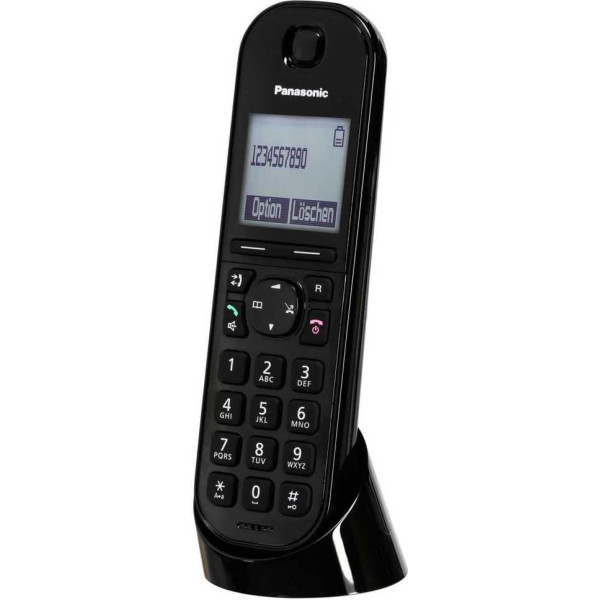 Panasonic KX-TGQ200GB DECT IP tālrunis, bezvadu, saderīgs ar CAT-iq 2.0, digitālais tālrunis, melns