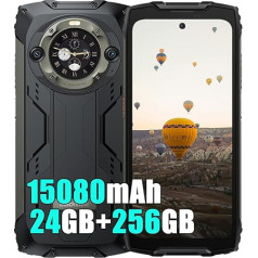 Blackview BV9300 Pro 24GB + 256GB āra viedtālrunis bez līguma 2024, MTK G99, 6,7 collu FHD+ 2.4K dubultais ekrāns, 64MP + 32MP, Android 13, 15080mAh, 4G LTE āra mobilais tālrunis Ūdensizturīgs IP68