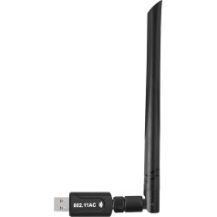 USB WiFi adapteris 1200Mbps RTL8812 Chipset ar 5dBi antenu Divu joslu AC1200 WiFi Dongle IEEE 802.11 a/b/g/n/ac portatīvajam datoram USB 3.0 tīkla adapteris Atbalsta Windows 10 Mac Linux