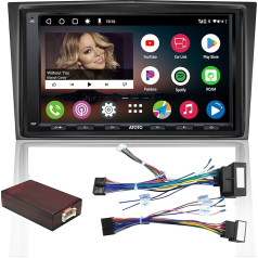 ATOTO A6PF Android Double Din auto radio, saderīgs ar Opel modeļiem, 7 collu digitālais multivides uztvērējs, bezvadu Carplay un bezvadu Android auto, 2 Bluetooth, WiFi/BT/USB pieslēgšana, 2G+32G, A6OP07APF